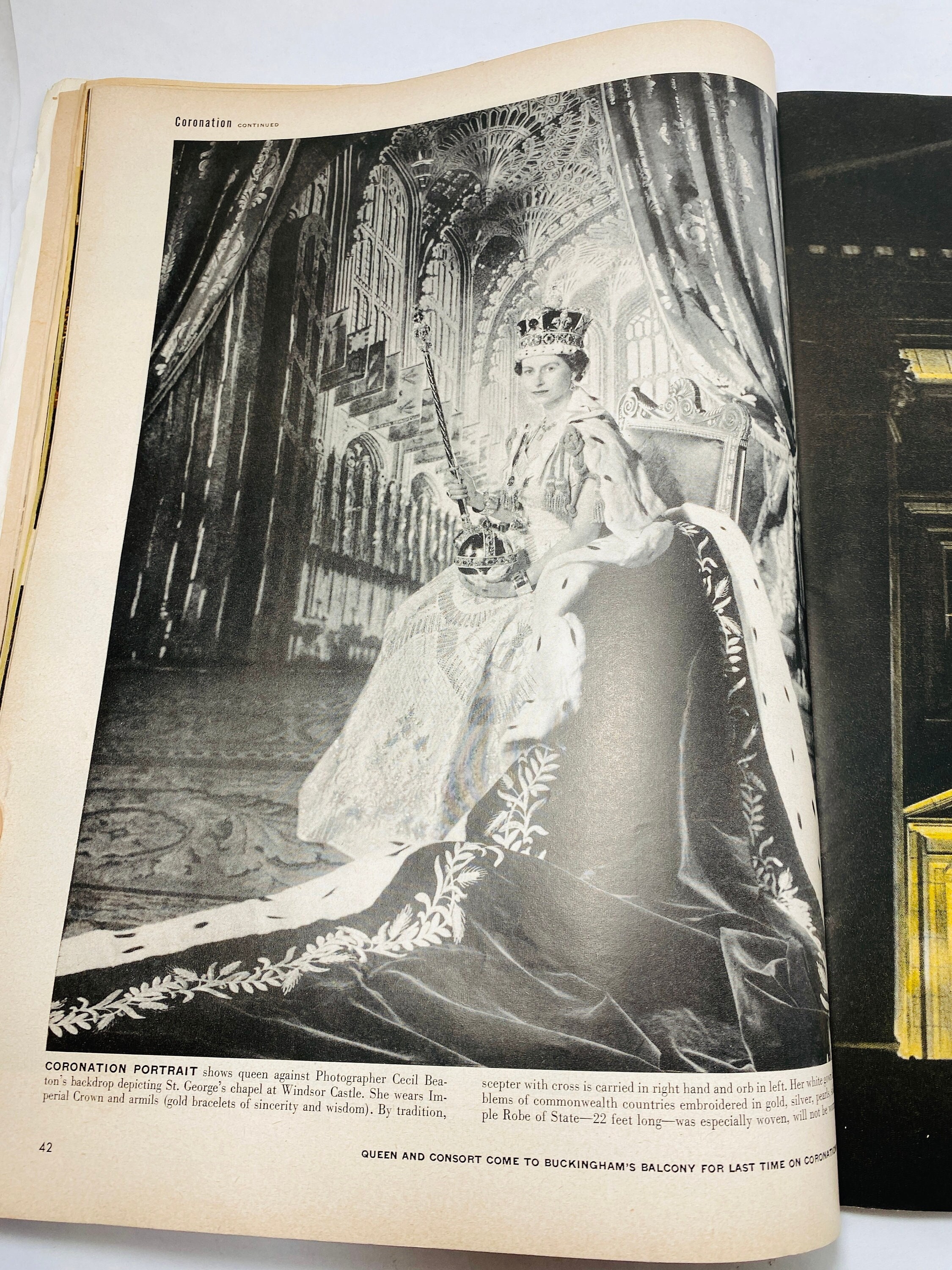 Queen Elizabeth Coronation Vintage Life Magazine June 15, 1953