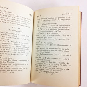 1919 French vintage book of playwrights Labiche and Martin. Moi Comédie en trois actes. BEAUTIFUL red book decor. Theatre gift image 7