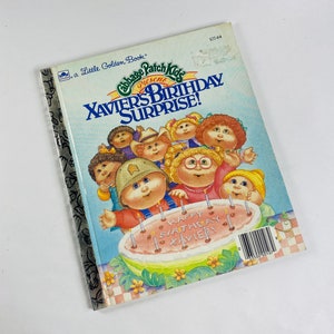 Cabbage Patch Kids vintage Little Golden Book 1980s stocking stuffer Xavier’s Birthday Surprise