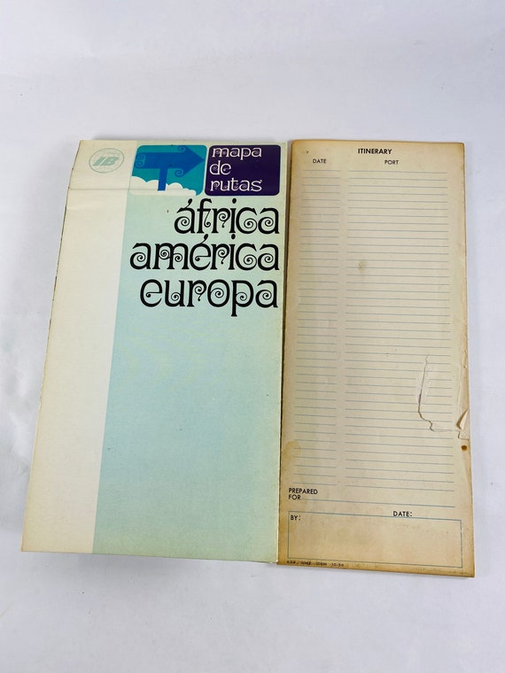 1968 英書 ISLES OF THE CARIBBEES フルカラーMAP付 1968 Vintage World Map Lot American President Lines & Iberia