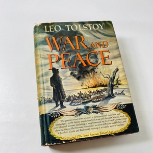 War and Peace by Leo Tolstoy Vintage book Inner Sanctum edition with dust jacket and guide circa 1942 Simon & Schuster