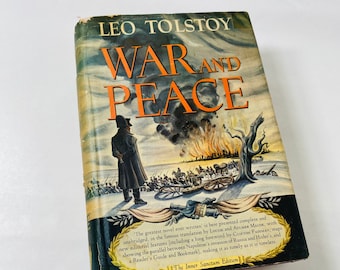 War and Peace by Leo Tolstoy Vintage book Inner Sanctum edition with dust jacket and guide circa 1942 Simon & Schuster