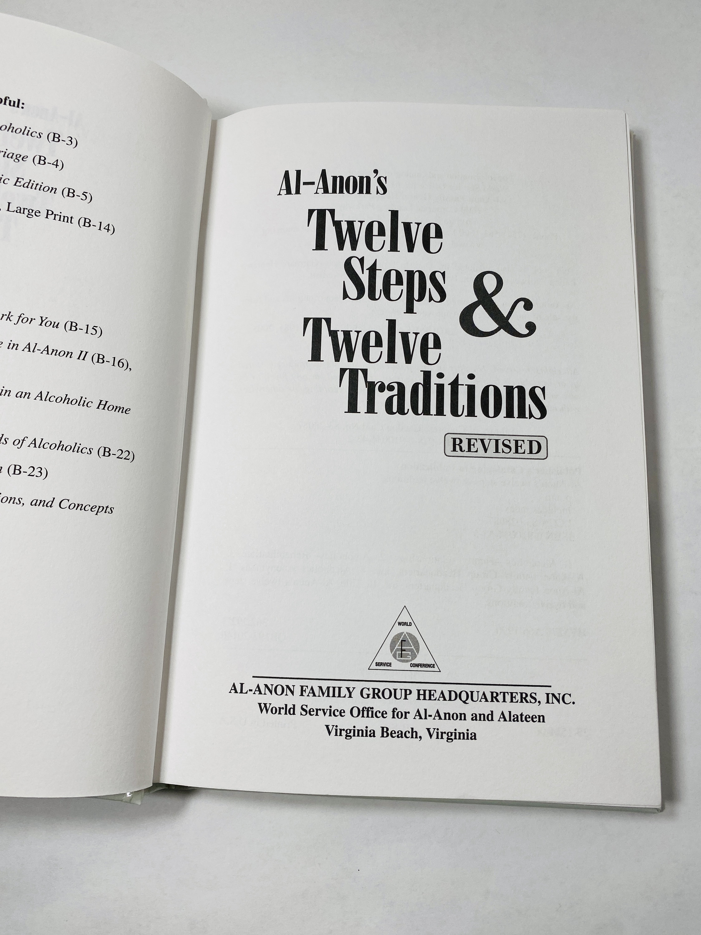 1990 Twelve Steps & Twelve Traditions Vintage Alcoholics Anonymous Book ...