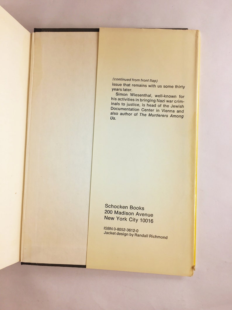 Simon Wiesenthal The Sunflower. FIRST EDITION vintage book Etsy