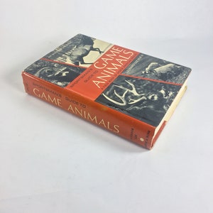 May include: A red book titled "Sportsman's Guide to Game Animals" with a black and white photo of a deer on the cover.