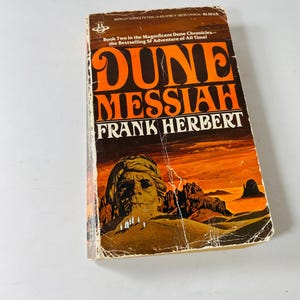 1984 Dune Messiah by Frank Herbert Vintage paperback book Dune Chronicles. Science Fiction Book lover gift