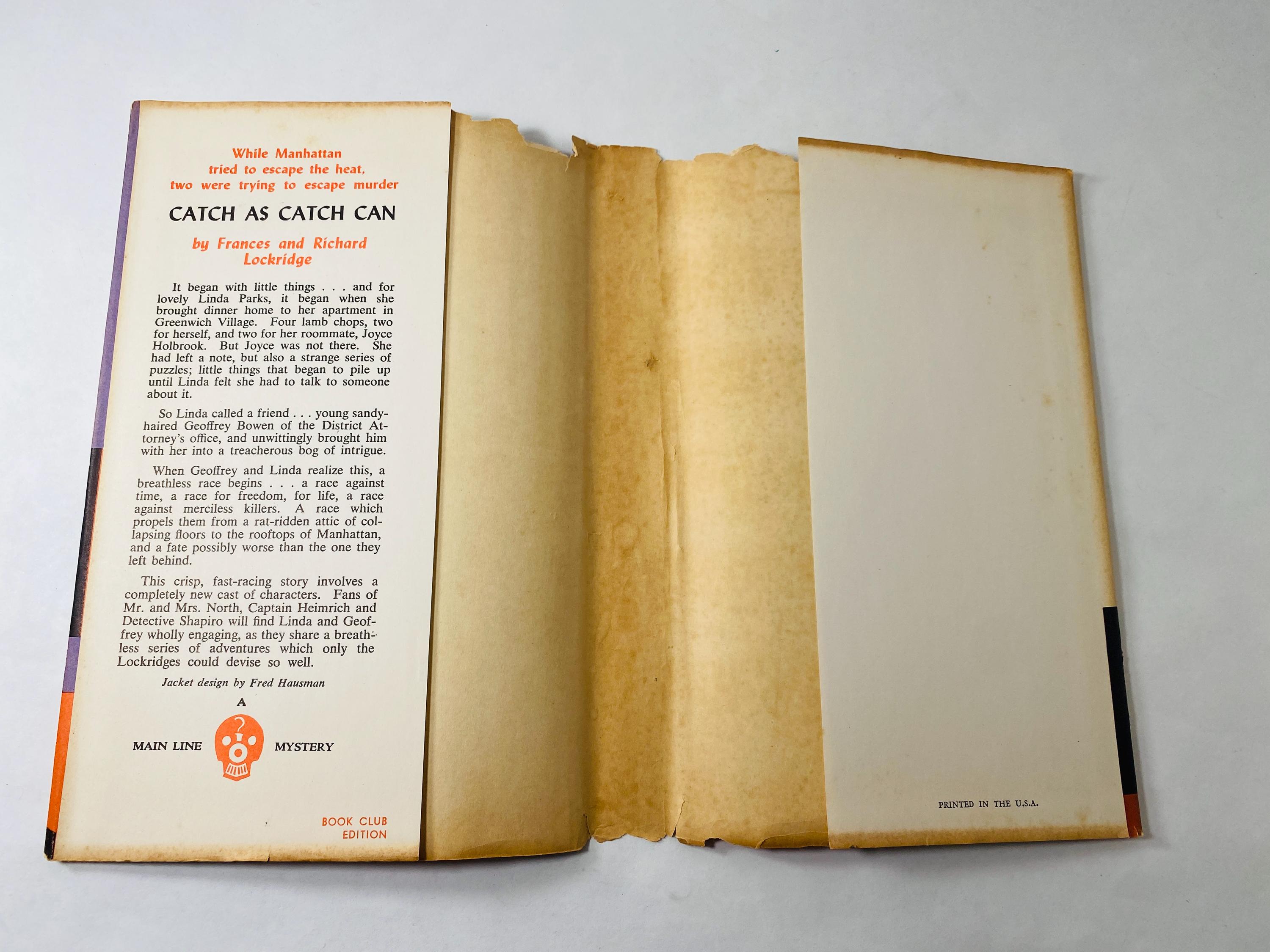 Lockridge Books Catch as Catch Can FIRST EDITION Vintage Book by Lockridge Circa 1958 ...