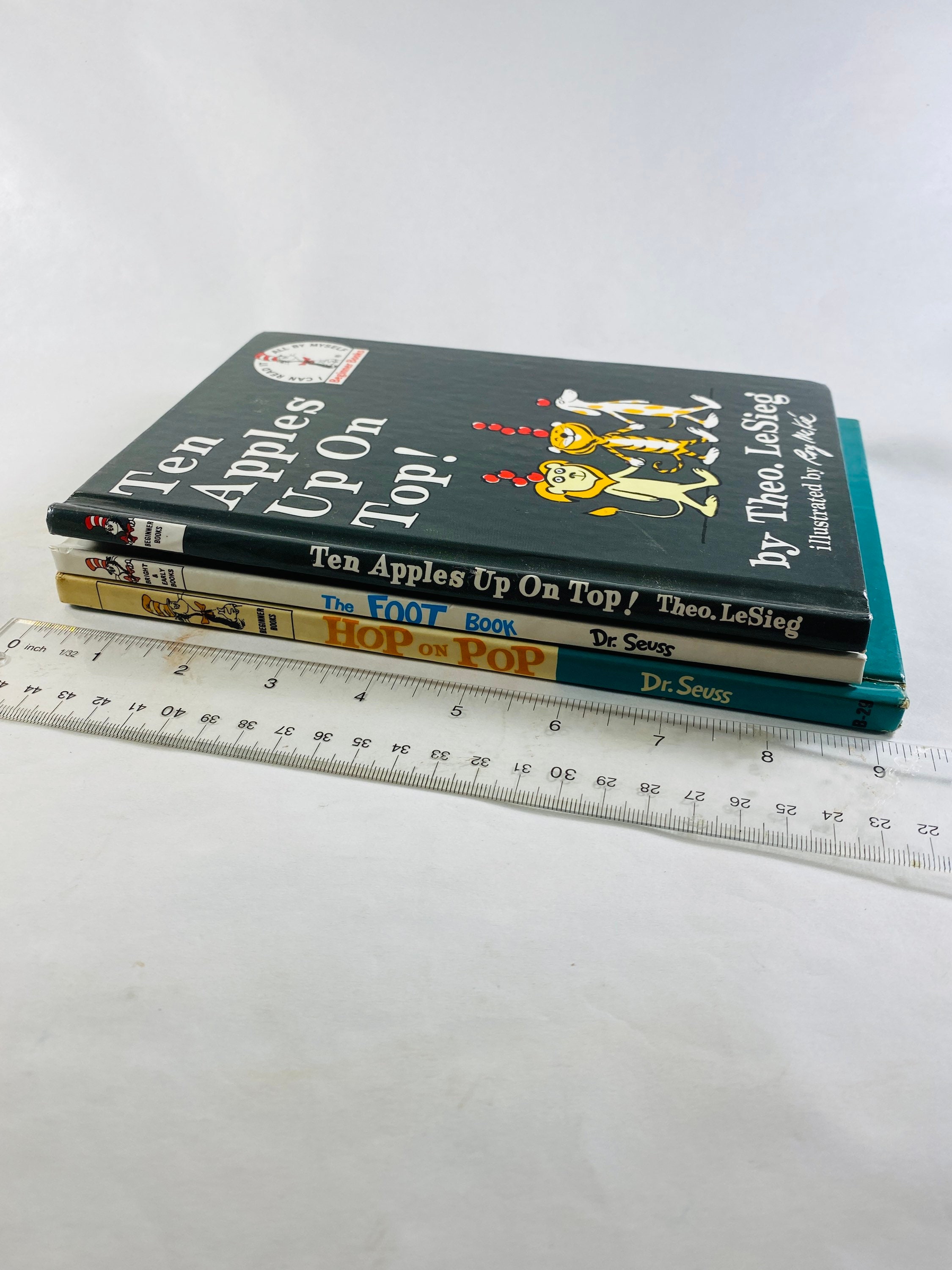 1960s Dr Seuss Vintage Beginner I Can Read Books Hop on Pop, Ten