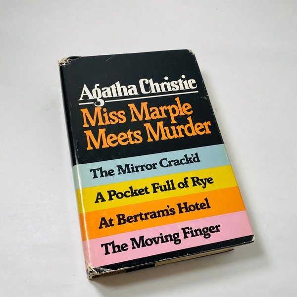 Miss Marple Meets Murder by Agatha Christie Vintage book circa 1980 Mystery Book lover gift