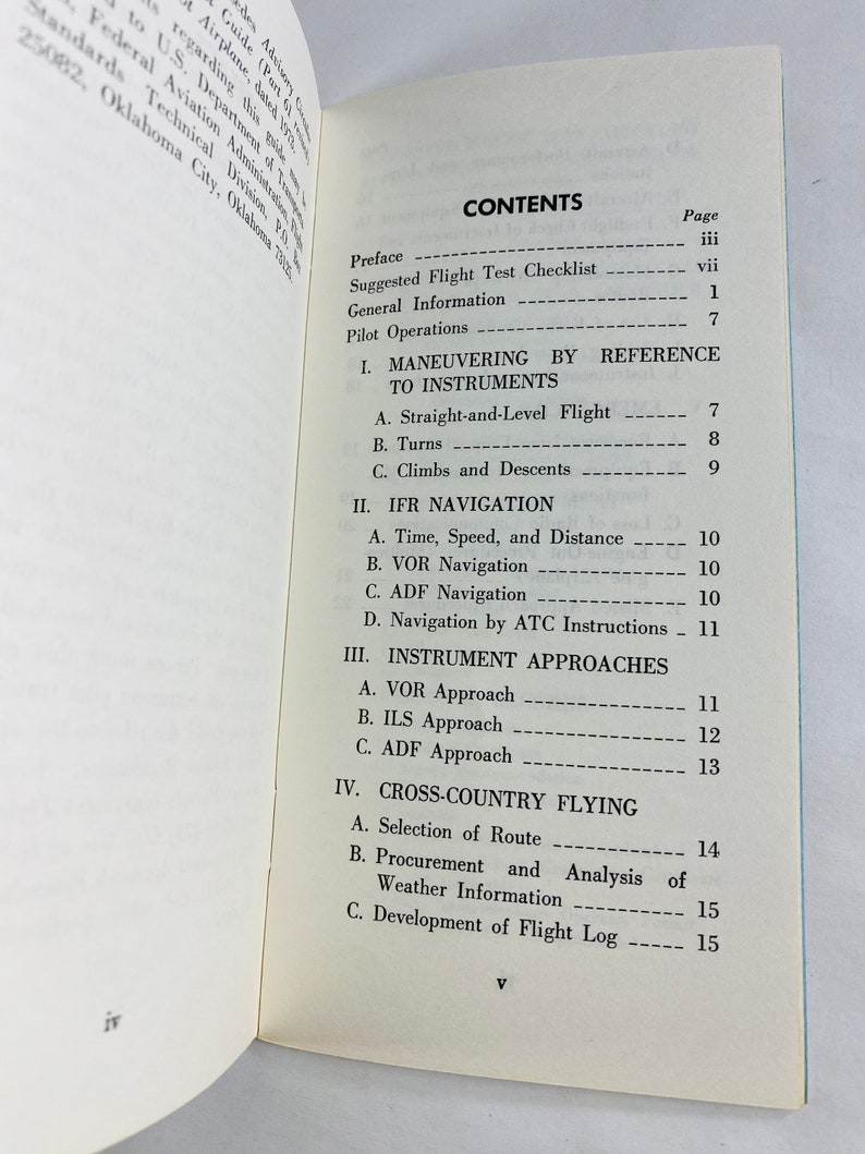 1976 Vintage Instrument Pilot Flight Test Guide Airline Aircraft ...