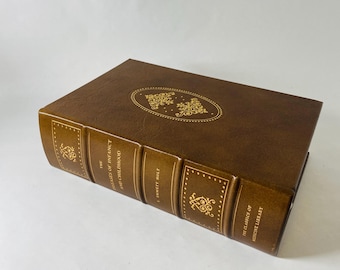 Diseases of Infancy and Childhood leather vintage book by L. Emmett Holt dark brown cover embossed gold Medicine Physician Doctor decor
