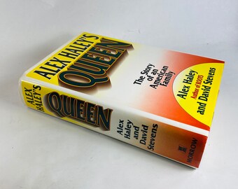 Queen Vintage book by Alex Haley, author of RootsCollectible piece of important literature with dust jacket circa 1992.