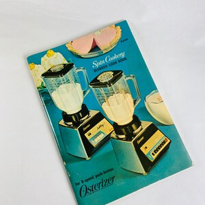1968 Oster ORIGINAL Osterizer Blender Vintage booklet of recipes. Retro blender kitchen tricks, do&#39;s & don&#39;ts spin cookery. 1960s