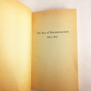 1965 Era of Reconstruction by M Stampp. Vintage Etsy