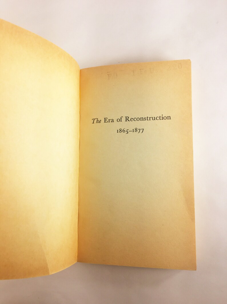 1965 Era of Reconstruction by M Stampp. Vintage Etsy