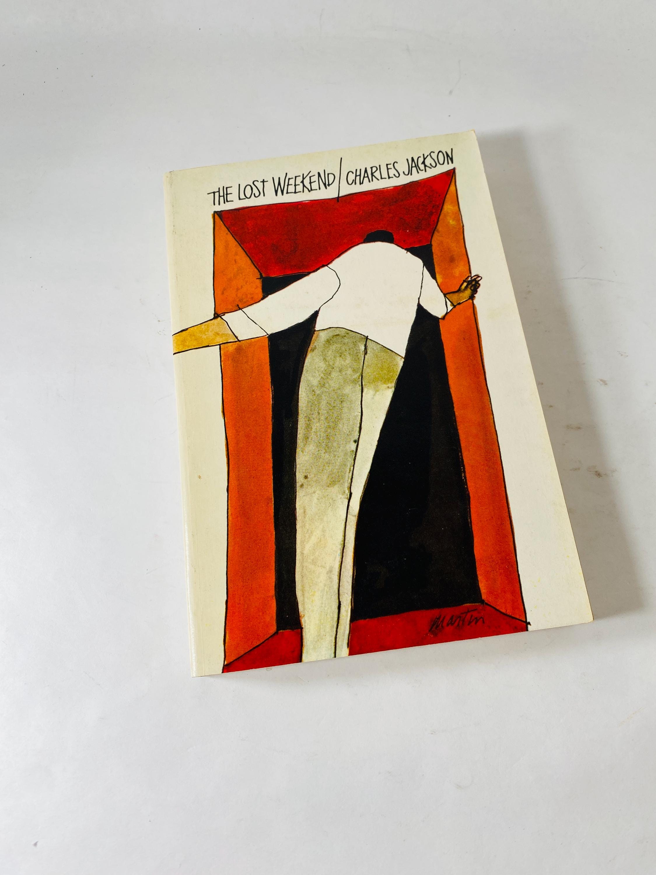 Lost Weekend vintage paperback book by Charles Jackson explores alcoholism, dependency, and addiction Alcoholics Anonymous sobriety gift