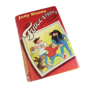 Judy Blume Fudge a Mania vintage FIRST EDITION book circa 1990 Former Library Book Young adult, tween book about bullying.