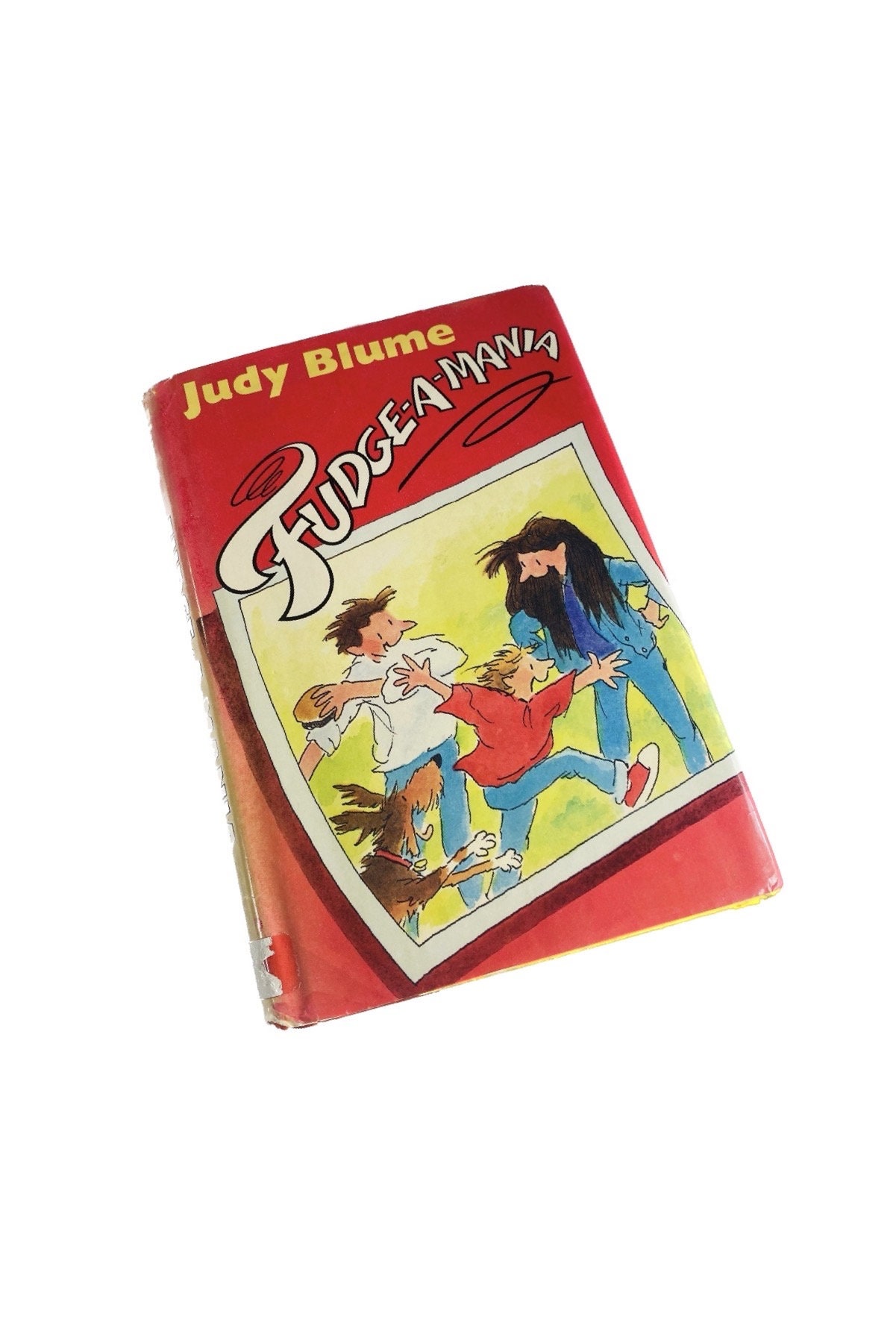 Judy Blume Fudge a Mania vintage FIRST EDITION book circa 1990 Former Library Book Young adult, tween book about bullying.