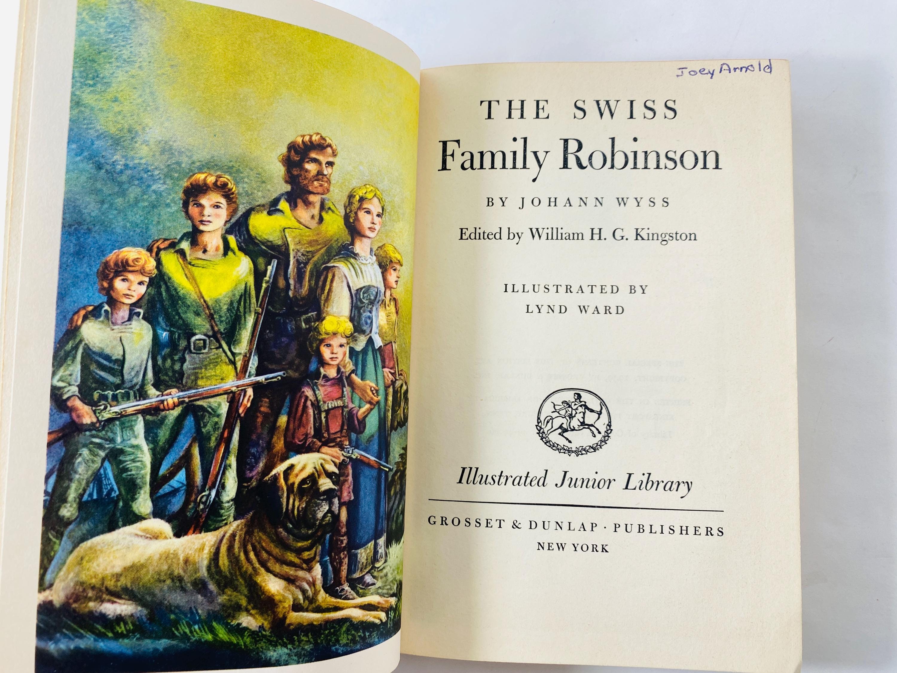 Swiss Family Robinson Vintage Illustrated Junior Library Book