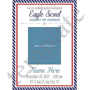 Invitación personalizada a la Corte de Honor de Eagle Scout