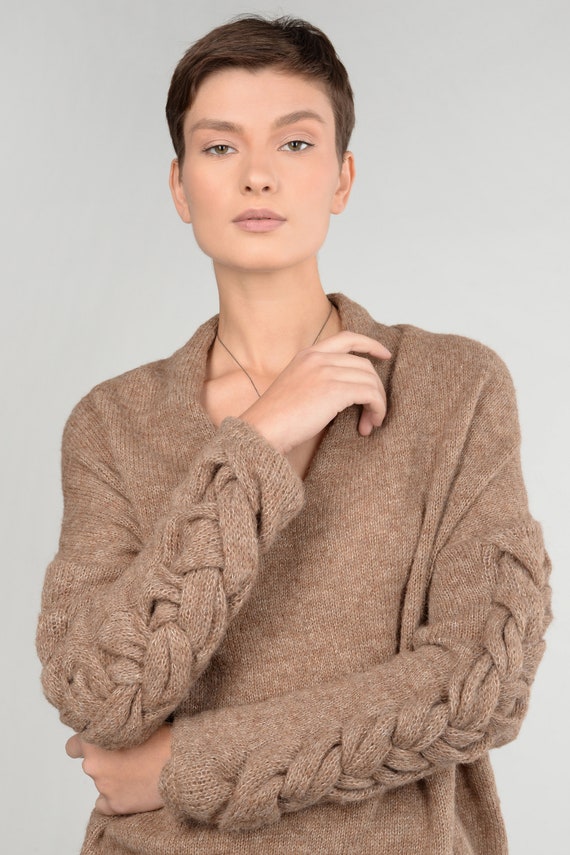 brown designer sweater
