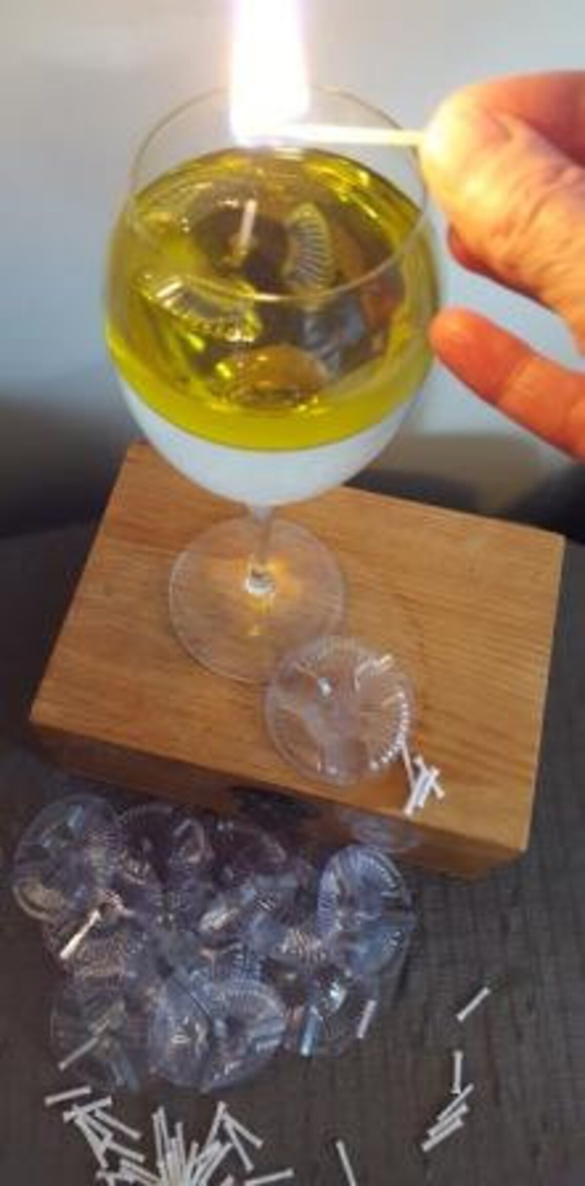 Plastic Floating Oil Candles Water Candles Floating Wicks Etsy