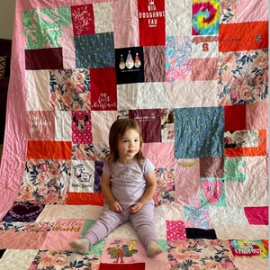 Custom, First Year, Baby Onesie Memory Quilt - DEPOSIT ONLY