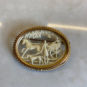 Vintage French Celluloid Brooch ca 1920s