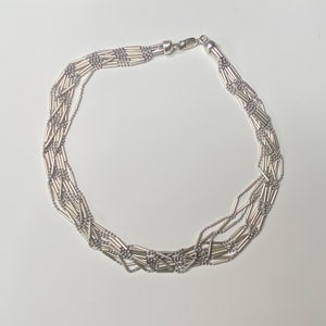Vintage 925 sterling Italiaanse ketting met strengen