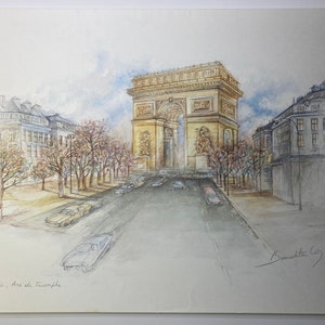 Bernadette Voz Impressão em aquarela de Paris