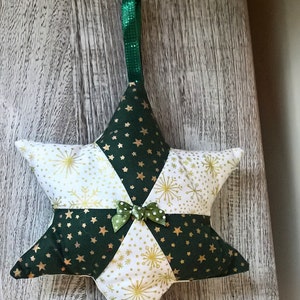 Christmas star, fabric star decoration image 1