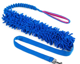 Dog leash with mop and bungee