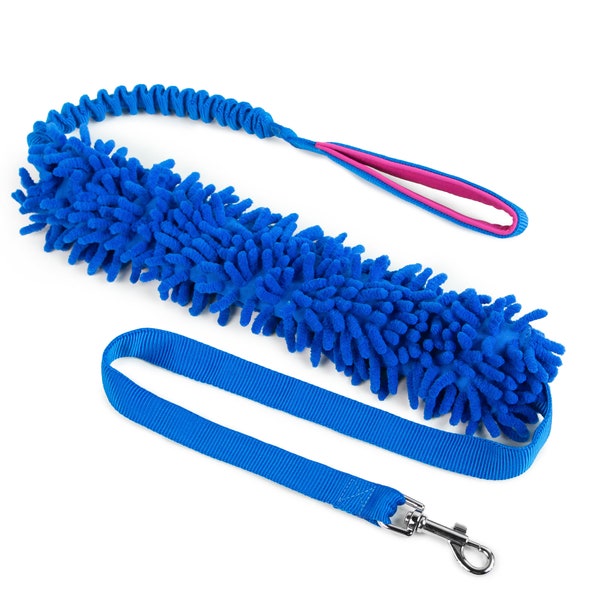 Dog leash with mop and bungee