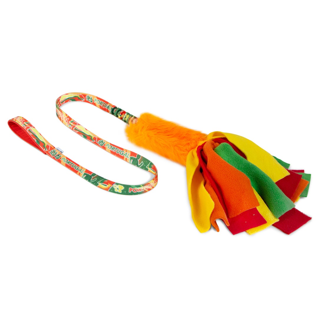 PORTUGAL Faux Fur Bungee on Long bing With Fleece Stripes FURRY