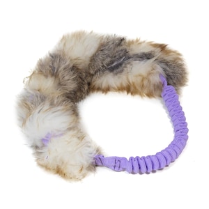Geflochtener Kaninchen & Schaffell Ring Schlepper mit Bungee – Weich trifft Stark