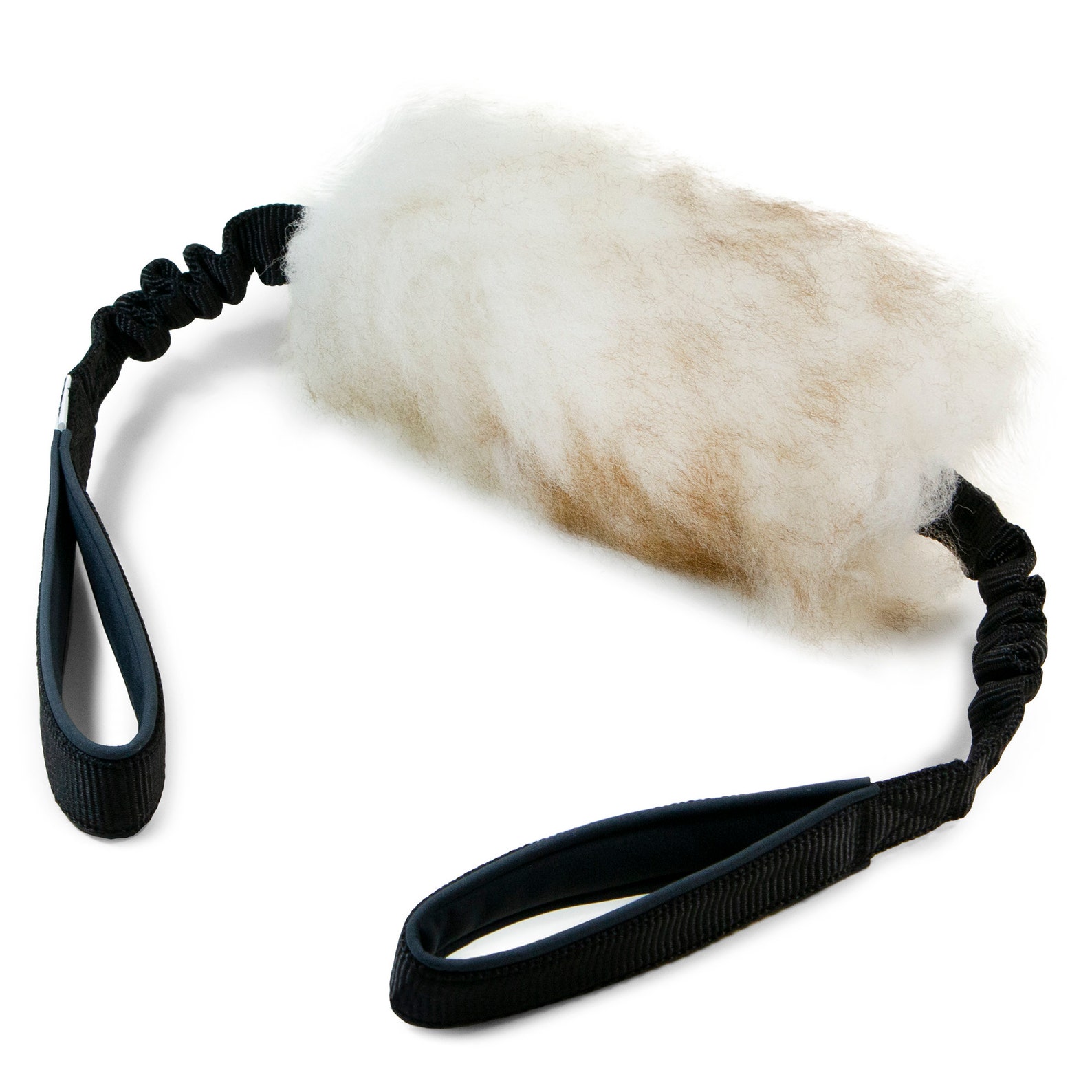 LARGE Fur Tug Dog Toy Sheepskin with two handles // Mouflon Etsy