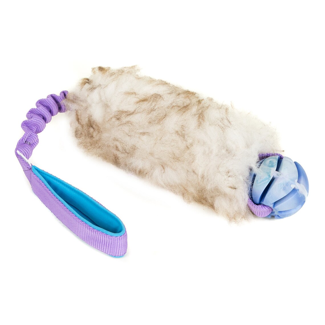 MEDIUM Fur Tug Dog Toy Sheepskin With Flexible Handle and Etsy