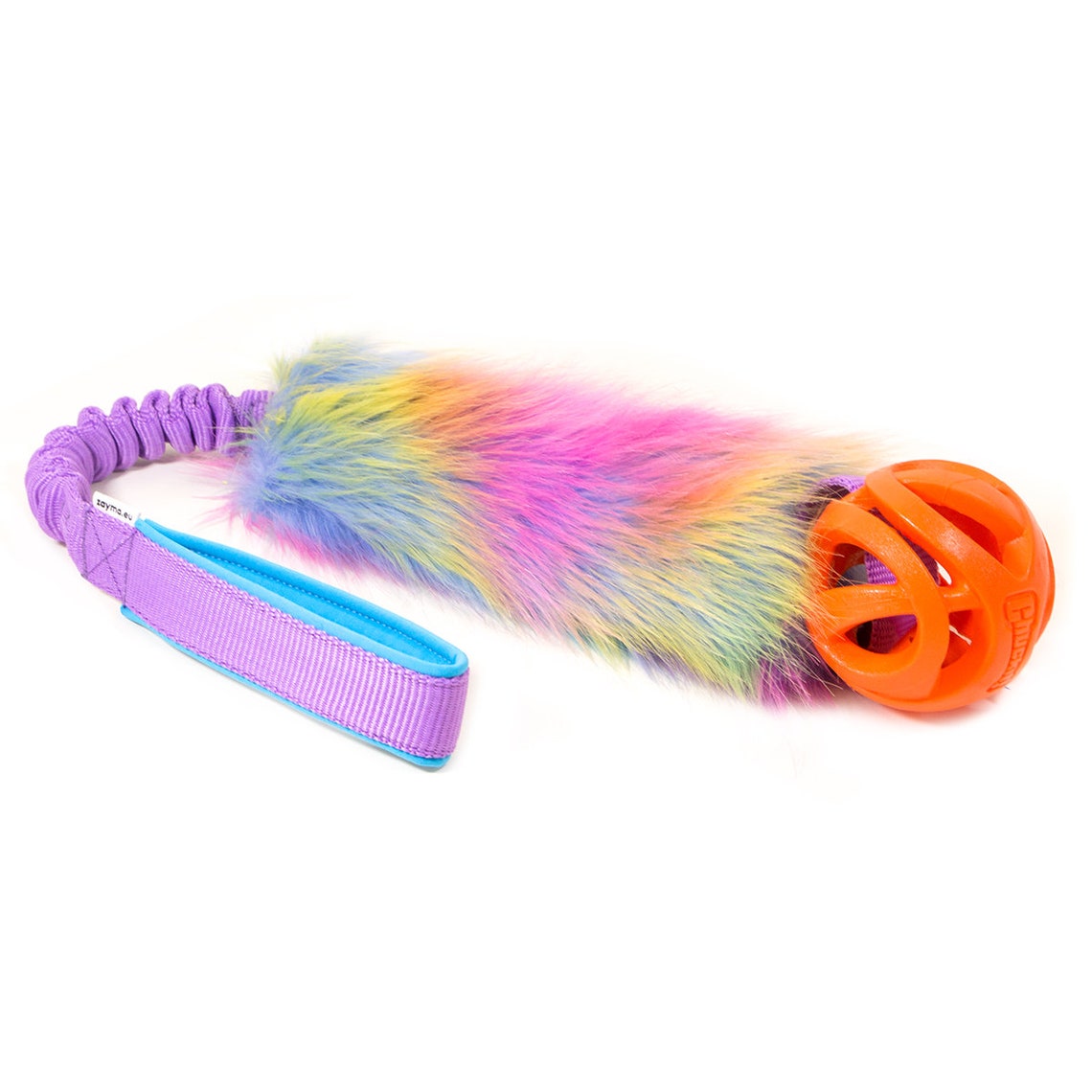 LARGE Faux Fur Tug Dog Toy with Flexible Handle and Chuckit Etsy