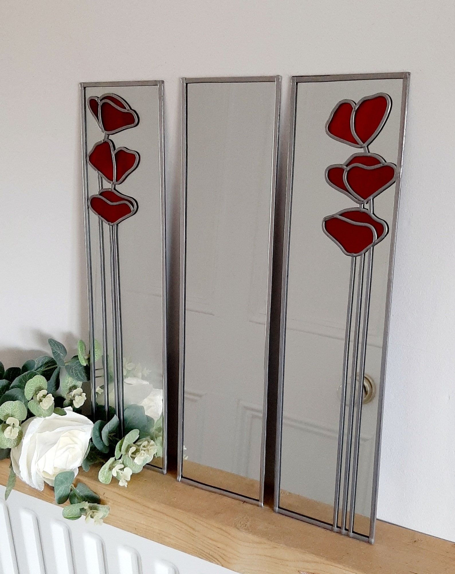 Simple 10x40cm Lead Framed Catfish Glass Mirror Ideal to Etsy UK