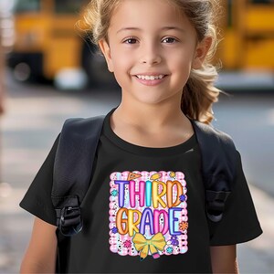 Third Grade Youth Tee, Kids Graduation T-Shirt, Back to School Gift, Cute Classroom Shirt, Colorful Kids Apparel