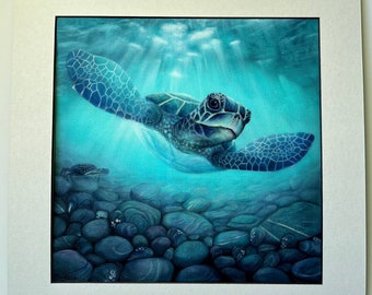 Turtle Giclée Print unframed 0302 Watercolour Painting by Renata Dilyte Turtle Giclée Print unframed 0302 Watercolour Painting by Renata Dilyte