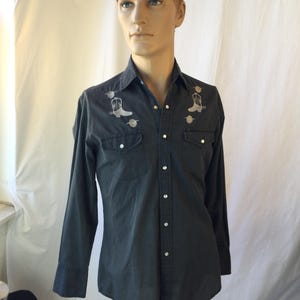 WS017 Vintage Reproduction Rayon Western Shirt. - Etsy