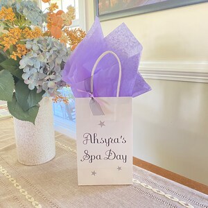 Spa Party Bag, Spa Birthday Favor Bag, Bridesmaid Gift Bag, Wedding Party Bag, Bachelorette Party Bag, Milestone Birthday Favor Bag