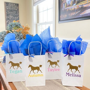 Personalized Horse Party Treat Bag, Cowgirl Party Bag, Horse Birthday Party, Pony Treat Bag, Derby Party Favor, Equestrian party, Rodeo