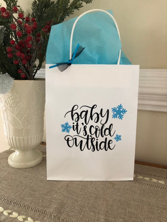 Girls Winter Baby Its Cold Outside Baby Shower Favor Treat Bags Girls Winter Baby Its Cold Outside Baby Shower Favor Treat Bags