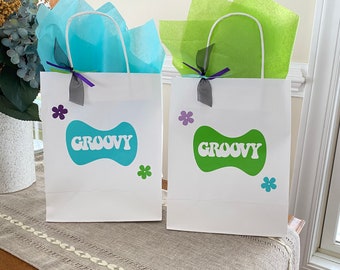 Groovy Party Bag, Disco Party Bag, Groovy Birthday Gift Bag, Hippie Birthday, 60's Party Bag, Disco Party Supply, Disco Birthday Party