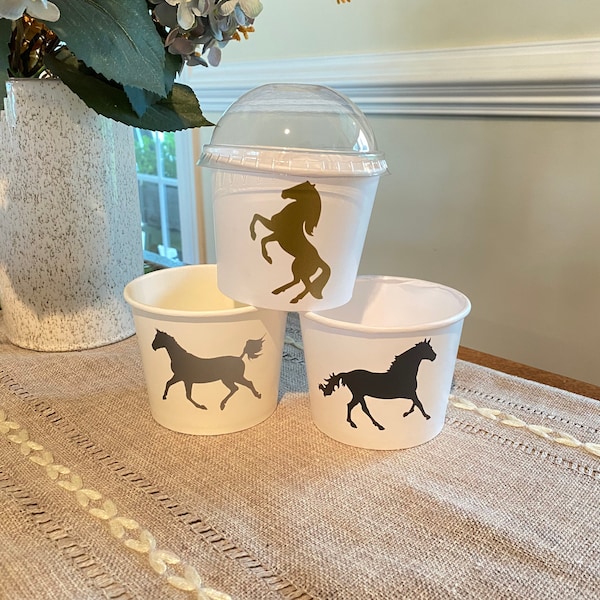 Horse Party Snack Cup, Cowgirl Snack Cup, Rodeo Birthday Snack Cup, Cowboy Snack Cup, Horse Baby Shower, Derby Party, Equestrian Party