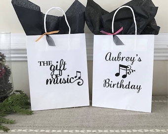 Music Party Bag, Music Favor Birthday Bags, Music Party Favor, Band Party Favor, Music Party Decor, Music Party Supplies, Custom Party Bag