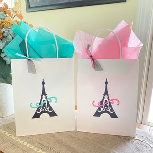 Paris Party Favor Bags, Paris Birthday Party Favors, Paris Party Gift, Paris Favors, Paris Party Supplies, Eiffel, Paris Gift BagsTower,