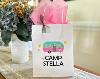 RV Camper Trailer Party Bags, Personalized Gift Bags, Camping Party Bag, Glamping  Favor Party, Camping Birthday Party Favor Bag